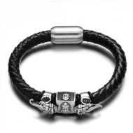 Armband-Lederen-Boeddha-Ganesha